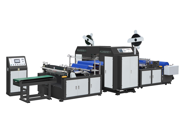 Non woven fabric cross cutting ironing integrated machine